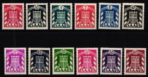 Saarland Dienstmarken 33-44 postfrisch #KU504