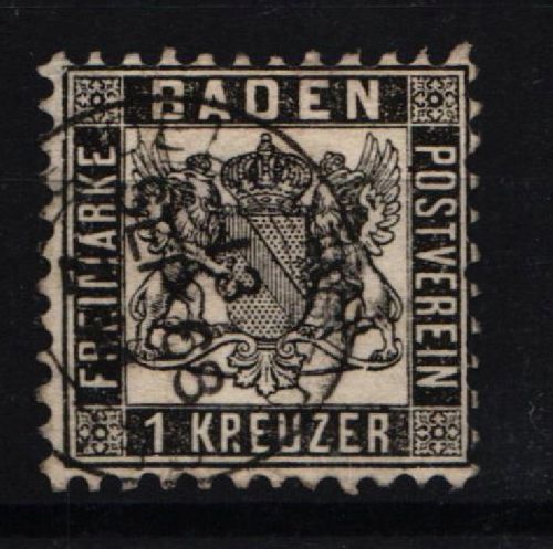 Baden 17 gestempelt sauber gezähnt #KY474