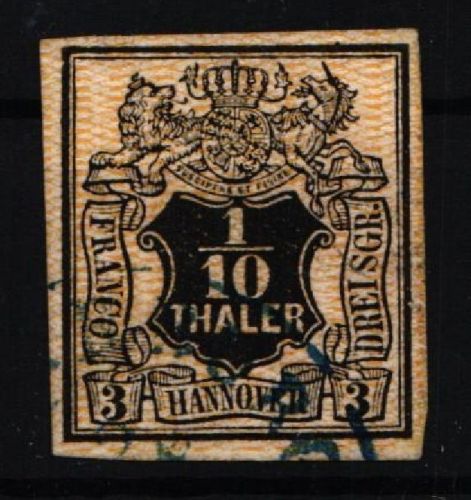Hannover 7 gestempelt gut geschnitten #KY446