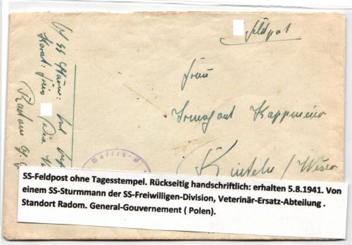 Generalgouvernement Feldpost auf Brief Feldpost Generalgouvernement #KY519