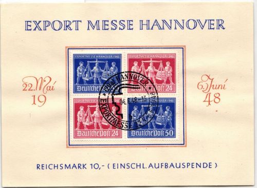 Alliierte Besetzung V Zd 1 auf Ausstellungskarte Export Messe #KY954
