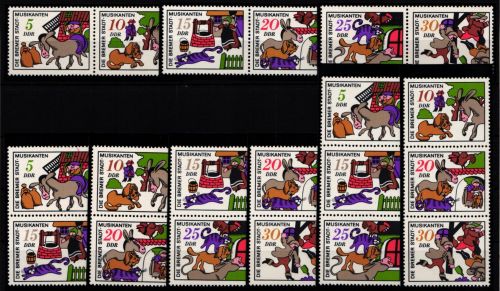 DDR W Zd 260-W Zd 262 und S Zd 116-S Zd 121 postfrisch