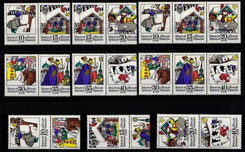 DDR W Zd 308-W Zd 313 und S Zd 136-S Zd 138 postfrisch #KZ319