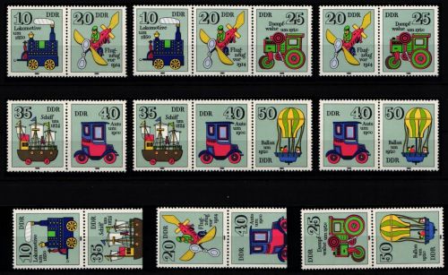 DDR W Zd 487-W Zd 492 und S Zd 226-S Zd 228 postfrisch #KZ347