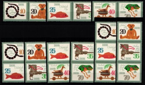 DDR W Zd 517-W Zd 519 und S Zd 229-S Zd 234 postfrisch #KZ351