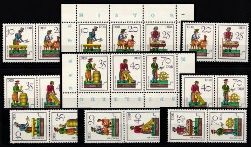 DDR W Zd 550-W Zd 555 und S Zd 255-S Zd 257 postfrisch