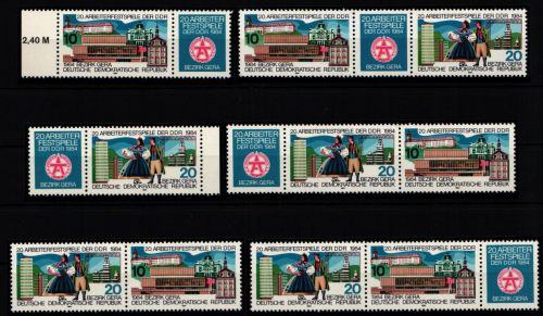 DDR W Zd 594-W Zd 599 postfrisch