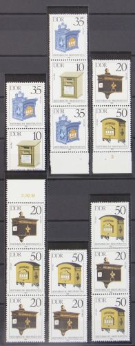 DDR W Zd 617-W Zd 624 und S Zd 280-S Zd 287 postfrisch