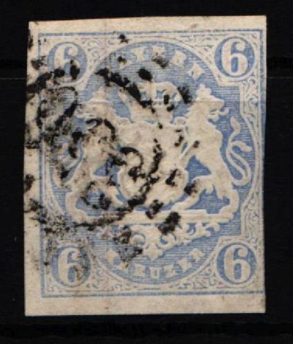 Bayern 16 gestempelt Mängel, angeschnitten #NC081