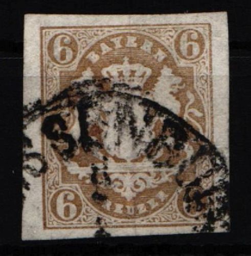 Bayern 20 gestempelt breitrandig #NC082