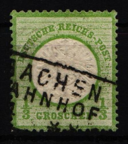 Deutsches Reich 17 gestempelt Stempel Aachen Bahnhof #NA097