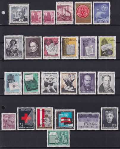 Österreich Jahrgang 1965 mit 1177-1200 postfrisch