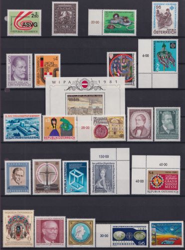 Österreich Jahrgang 1981 mit 1664-1694 postfrisch