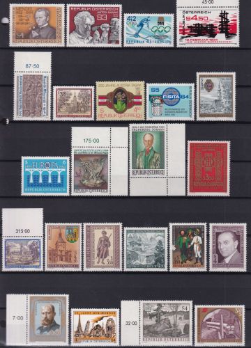 Österreich Jahrgang 1984 mit 1763-1798 postfrisch #KZ482