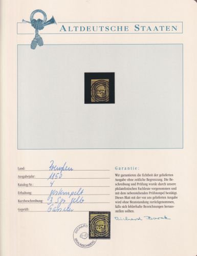 Preußen 4 gestempelt mit Borek Garantie #KZ067