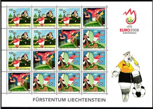 Liechtenstein 1479-1481 postfrisch als ZD-Bogen, Fußball #JW175