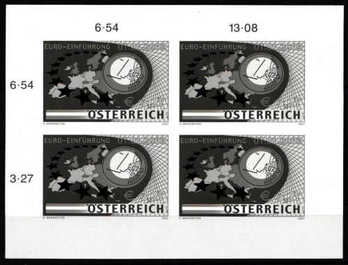Österrreich 2368 postfrisch als Schwarzdruck-Kleinbogen #JW183