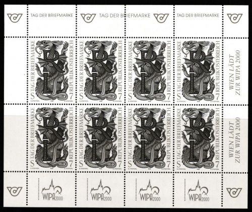 Österrreich 2260 postfrisch als Schwarzdruck-Kleinbogen #JW218