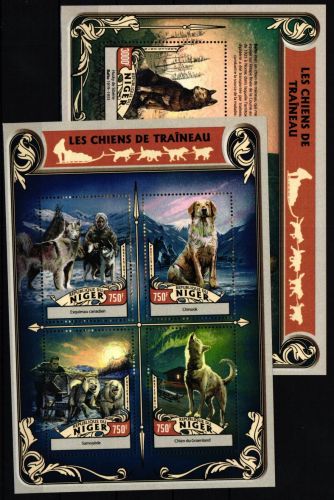 Niger 4262-4265 und Block 557 postfrisch Kleinbogen / Hunde #KC173