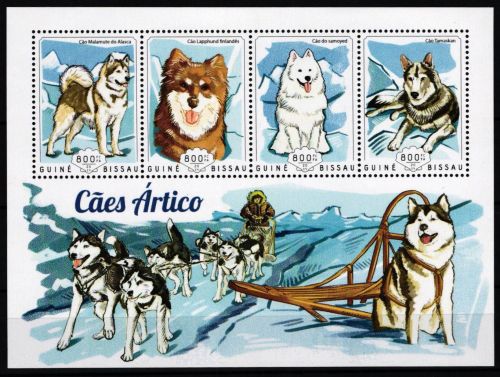 Guinea Bissau 7383-7386 postfrisch Kleinbogen / Hunde #KC312