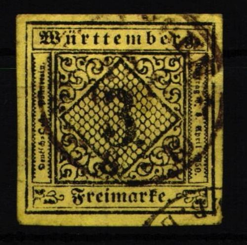 Württemberg 2 gestempelt gut geschnitten #NC946