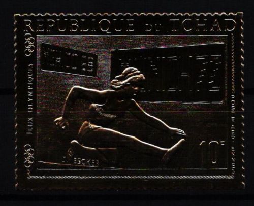 Tschad 336 postfrisch Olympia / Goldfolie #KC391