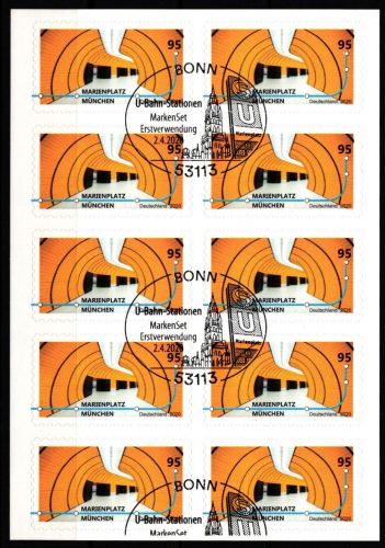 BRD Folienblatt 100 mit 3541 gestempelt #NB681