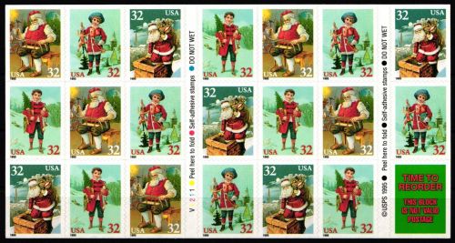 USA F-Bl. 26 postfrisch Folienblatt 26 Weihnachten #KV213