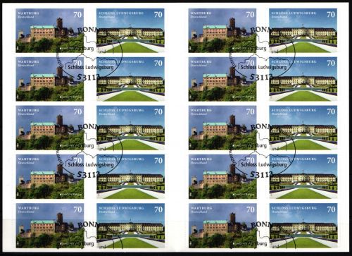 BRD Folienblatt 67 mit 3311-3312 gestempelt #ND593