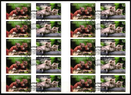 BRD Folienblatt 44 mit 3129-3130 gestempelt #ND597