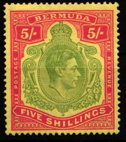 Bermuda 113 b mit Falz König George VI. #NB082