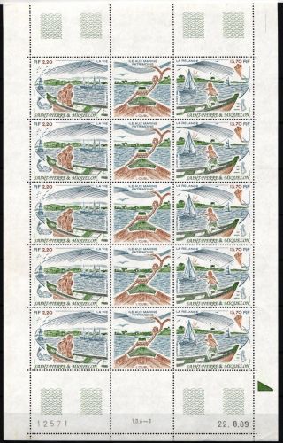 St. Pierre et Miquelon 581-582 postfrisch als Zd-Bogen #NB107
