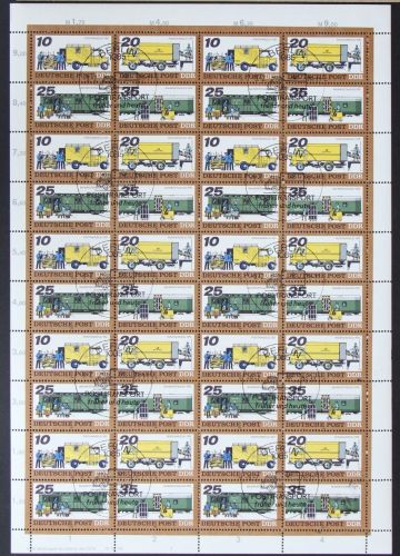 DDR ZD-Bogen 2299-2302 gestempelt mit ESSt und mit DV WPD 4 #NE005