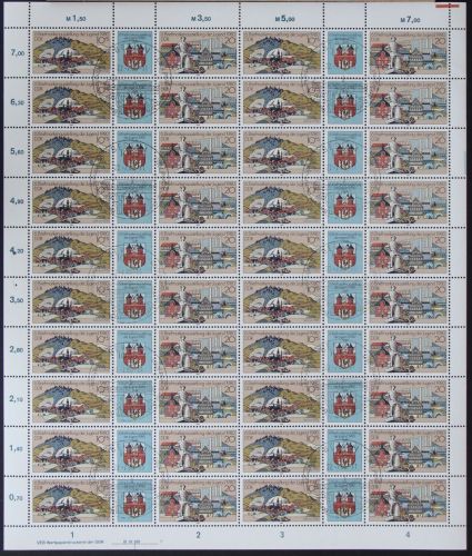 DDR ZD Bogen 2532-2533 gestempelt mit ESSt, mit DV 1 und mit PLF 2533I #NE029