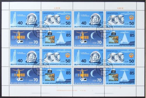DDR ZD-Bogen 3005-3008 gestempelt Ersttagsstempel BERLIN ZPF und mit DV 2 #NE089