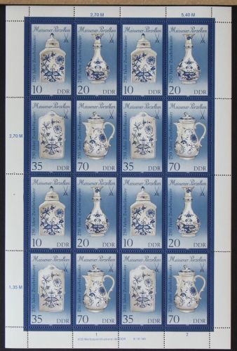 DDR ZD-Bogen 3241-3244 postfrisch mit DV WPD (ohne Formnummer) #NE151