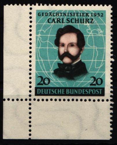 BRD Bund 155 postfrisch vom Eckrand unten links #NG061