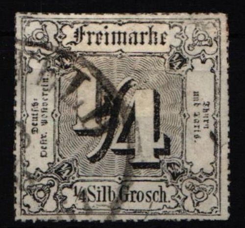 Thurn & Taxis 45 gestempelt Mängel, signiert Richter #NG197