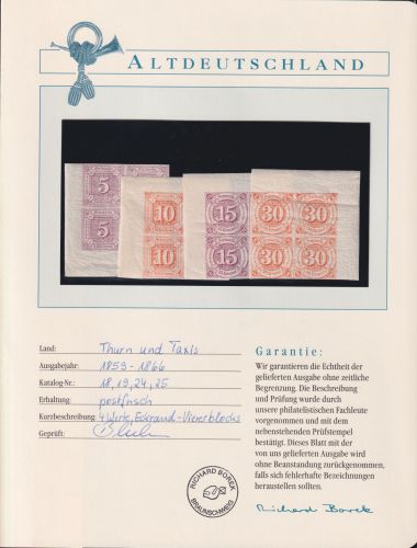Thurn & Taxis 18, 19, 24, 25 postfrisch