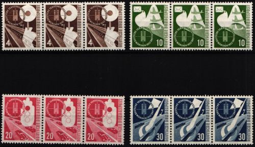 BRD Bund 167-170 postfrisch 3er Streifen #NG518