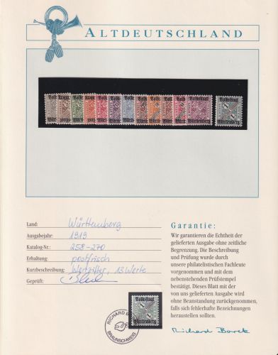 Württemberg 258-270 postfrisch