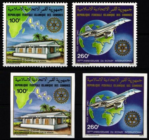 Komoren 601-602 A+B postfrisch Rotary Club #ND012