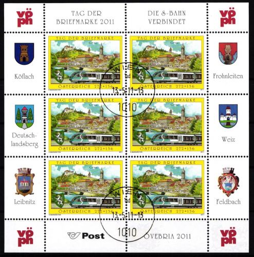 Österreich 2936 gestempelt als Kleinbogen mit Ersttagsstempel #ND069