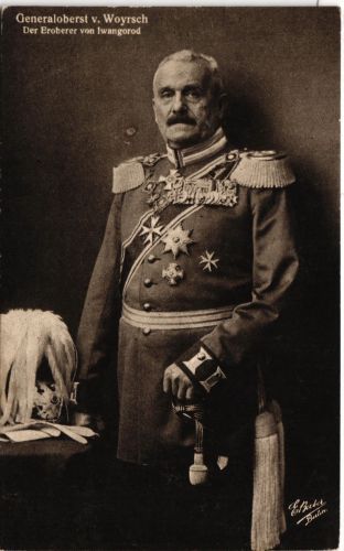 Deutsches Reich auf Postkarte Generaloberst v. Woyrsch, ungelaufen #NG559