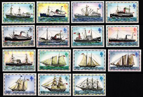 Falkland Inseln 255-269 I postfrisch Postschiffe #NE451