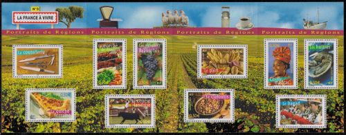 Frankreich 3791-3800 postfrisch als Kleinbogen #IP974