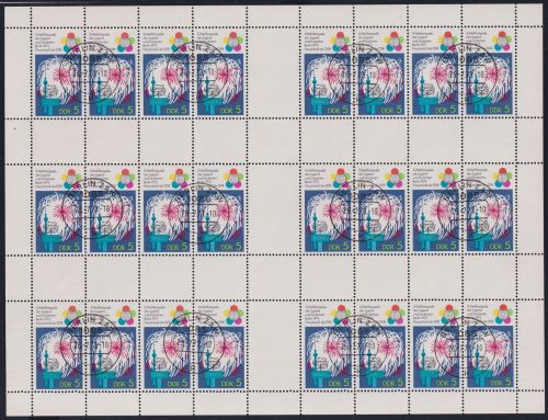 DDR Markenheftchenbogen MHB 16 A gestempelt BERLIN ZAW PLF Strich am Mast #NE209