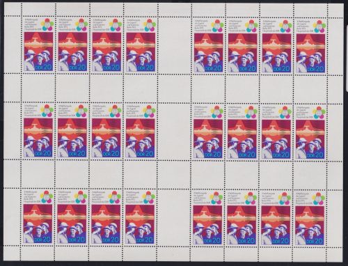 DDR Markenheftchenbogen MHB 17 A postfrisch mit 2mal PLF 1864I #NE213