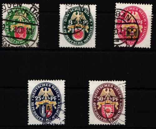 Deutsches Reich 430-434 gestempelt