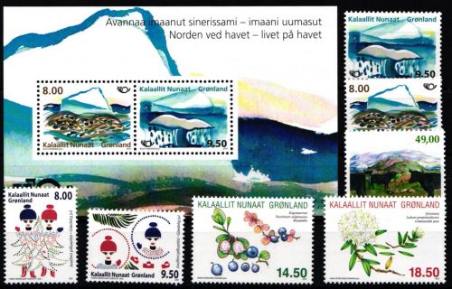 Dänemark Grönland Jahrgang 2012 ohne selbstklebenden Marken postfrisch #NI885